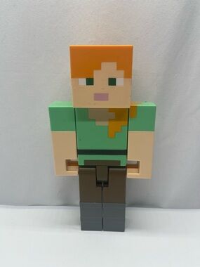 Minecraft Girl Alex Figure with Mint Green Top and Orange Hair